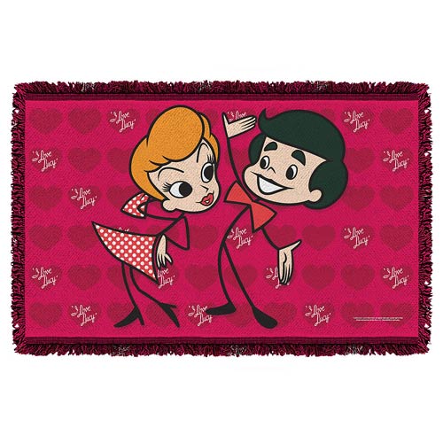 I Love Lucy Ricky And Lucy Woven Tapestry Blanket